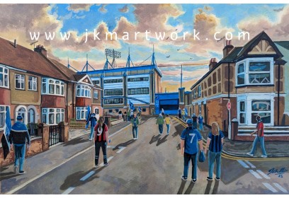 Priestfield Stadium 'Going to the Match' Fine Art Print - Gillingham FC Priestfield Stadium 'Going to the Match' Fine Art Print - Gillingham FC